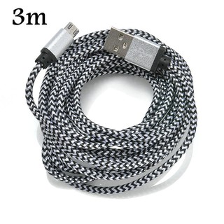 Cáp Sạc Bọc Dù Micro USB 3M cho điện thoại Android (SAMSUNG / OPPO / XIAOMI...) Siêu Bền