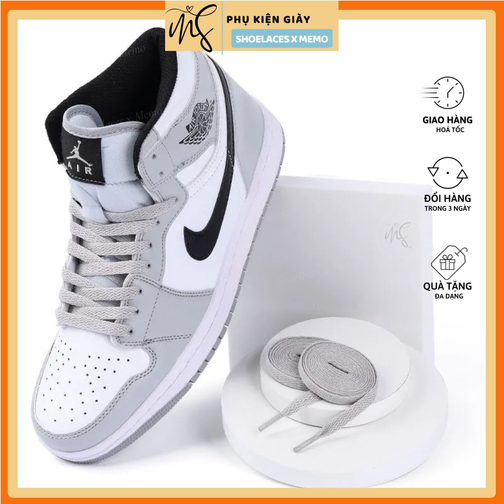Dây giày Nike Air Jordan Màu Xám- Dây Giày Thay Thế AF1 AJ1 140cm 160cm 180cm