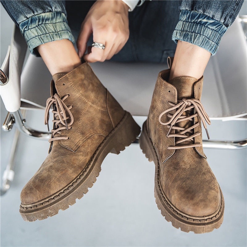 Boot Nam Cao Cổ Da Lộn