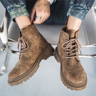 Boot nam cao cổ da lộn
