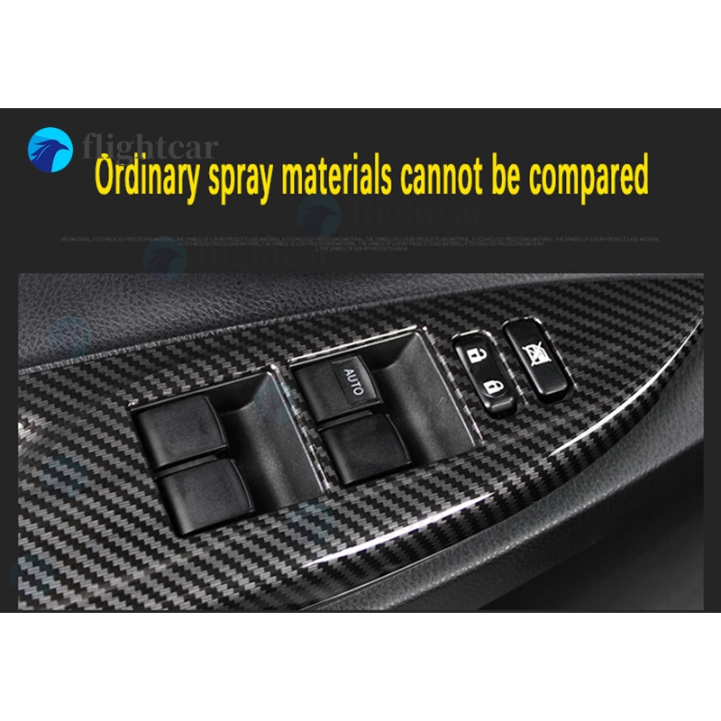 Khung Viền Công Tắc Điều Khiển Nâng Cửa Kính Xe Hơi Bằng Sợi Carbon Cho Toyota Vios 2014 2015 2016 2017 2018