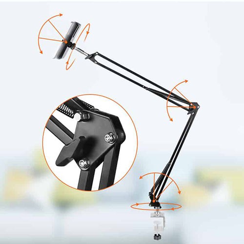 Kẹp Điện Thoại, Ipad Xoay 360 Độ, Có Thể Điều Chỉnh Được Chiều Cao | BigBuy360 - bigbuy360.vn