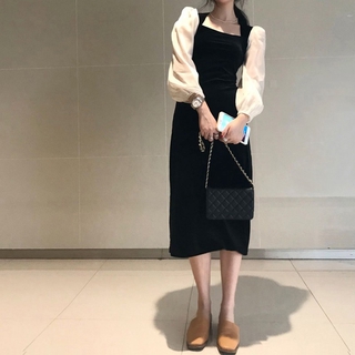 (ORDER) Váy nhung cổ vuông body