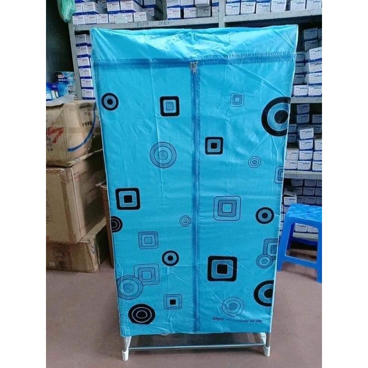 Máy sấy quần áo khung inox 2 tầng có điều khiển từ xa.