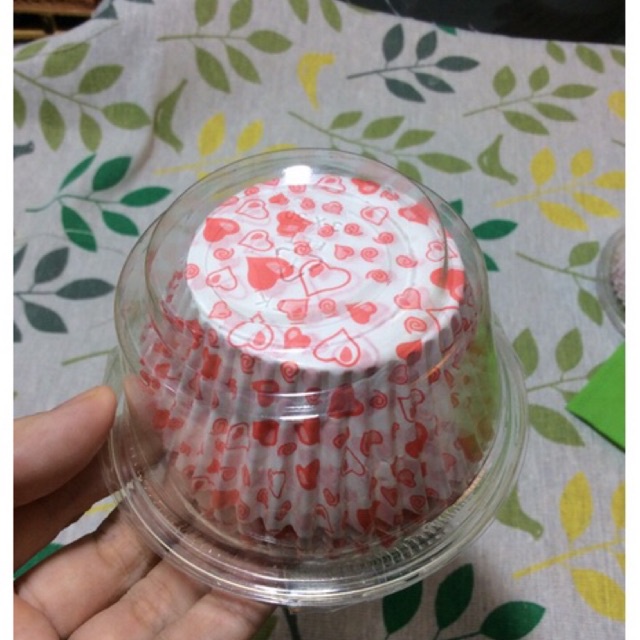 Bộ 100 khuôn giấy nến lớn dùng làm bánh cupcake in họa tiết dễ thương kích thước 7,5x5cm