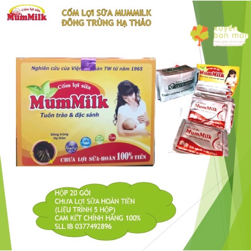 Cốm lợi sữa Mummilk chính hãng - cốm lợi sữa cho mẹ sau  sinh của viện phụ sản Tw, kích sữa về nhanh, sữa mẹ đặc mát
