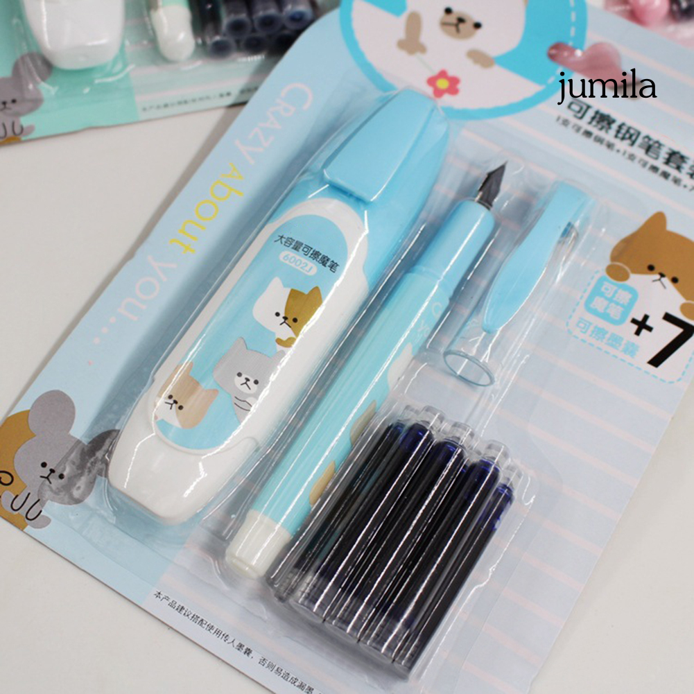 Bộ bút máy có thể xóa được với 7 lõi mực bút thay thế