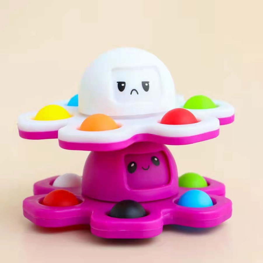 Con quay POP IT đồ chơi hình bạch tuộc cảm xúc