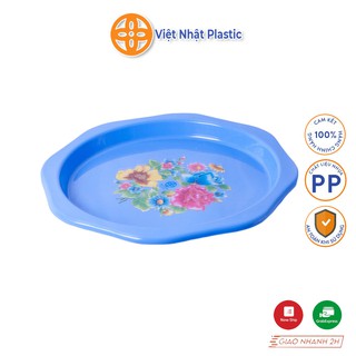 Mâm nhựa tròn Việt Nhật Plastic có viền chống tràn tiện ích