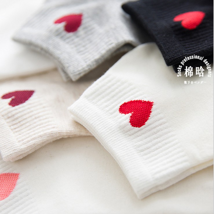 Tất Nữ Cotton Hình Tim Xuất Hàn ( T003 ) Hàng Loại Đẹp.