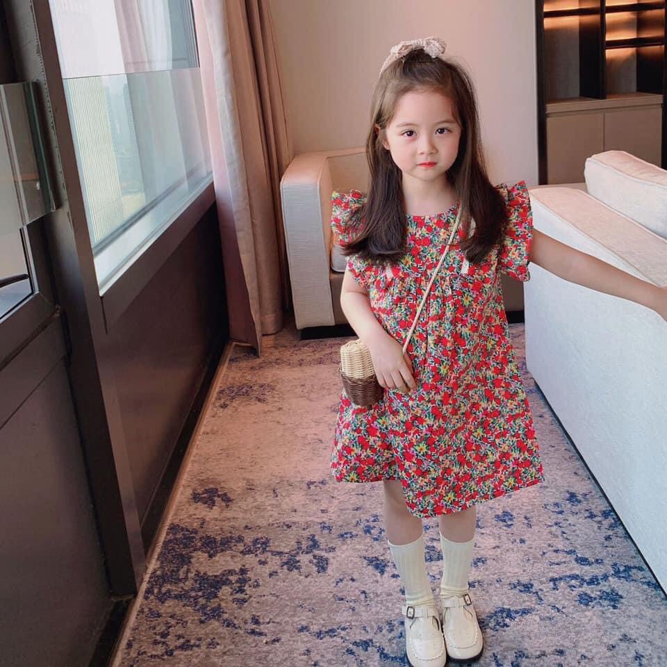 Váy Bé Gái MINTSCLOSET Cánh Tiên Hoa Đỏ Size 8 -10.5kg - V576