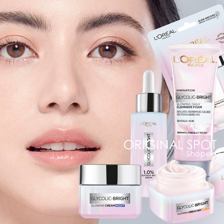 L'oreal | Loreal Paris Glycolic- Serum Làm Sáng Da Ban Đêm Se Khít Lỗ Chân Lông Chính Hãng BPOM
