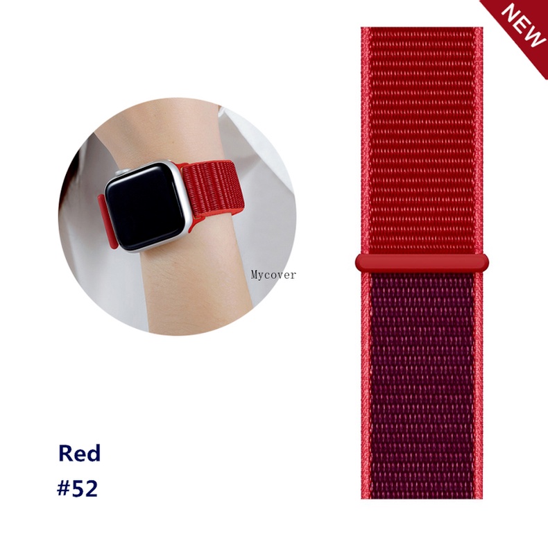 Dây đeo sợi nylon thích hợp cho đồng hồ thông minh Apple watch 44mm 40mm 42mm 38mm 44 mm iWatch 3 4 5 6
