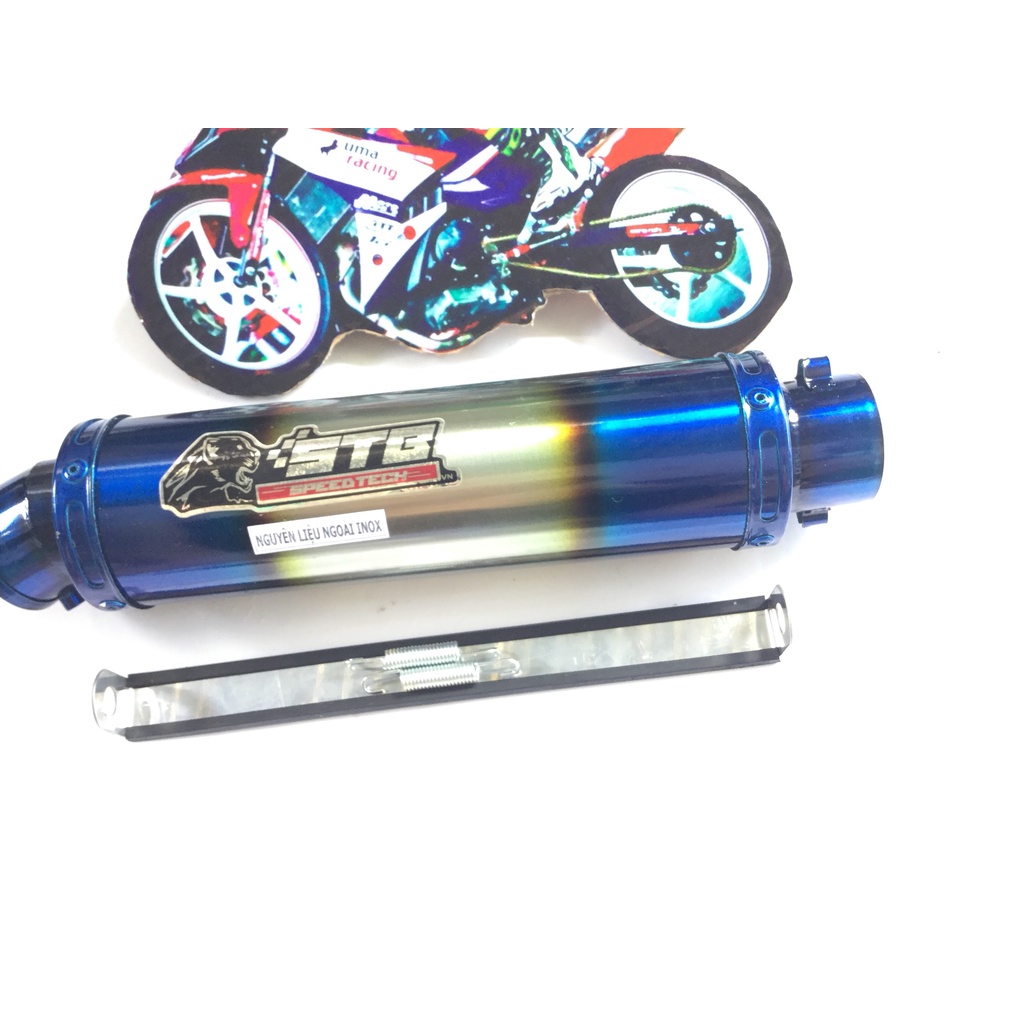 Bộ pô stb titan full cổ 2 khúc inox 304 exciter, winer, sonic