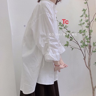 Sơ mi dây rút tay chất lụa mềm