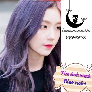 Thuốc Nhuộm Tóc Màu TÍM ÁNH XANH - BLUE VIOLET + Tặng kèm Oxy