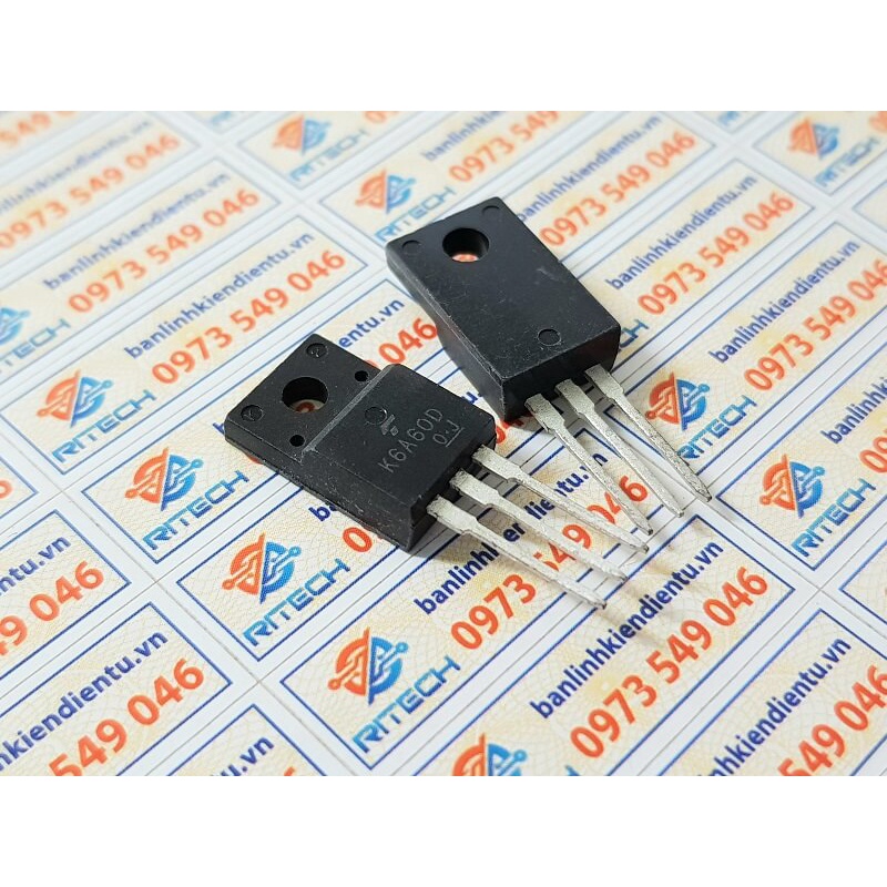 [Combo 5 chiếc] K6A60D, TK6A60D Mosfet kênh N 6A 600V TO-220F