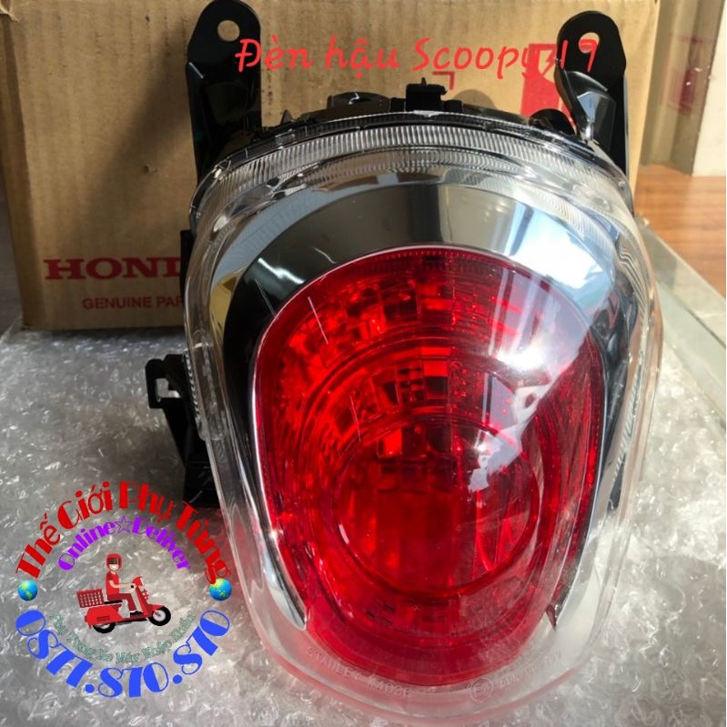 Bộ đèn hậu (đèn sau) Scoopy 2017-2020 zin Honda Thái Lan - 33710-K93-T01