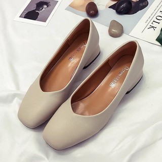 Giầy mũi vuông đế 2cm