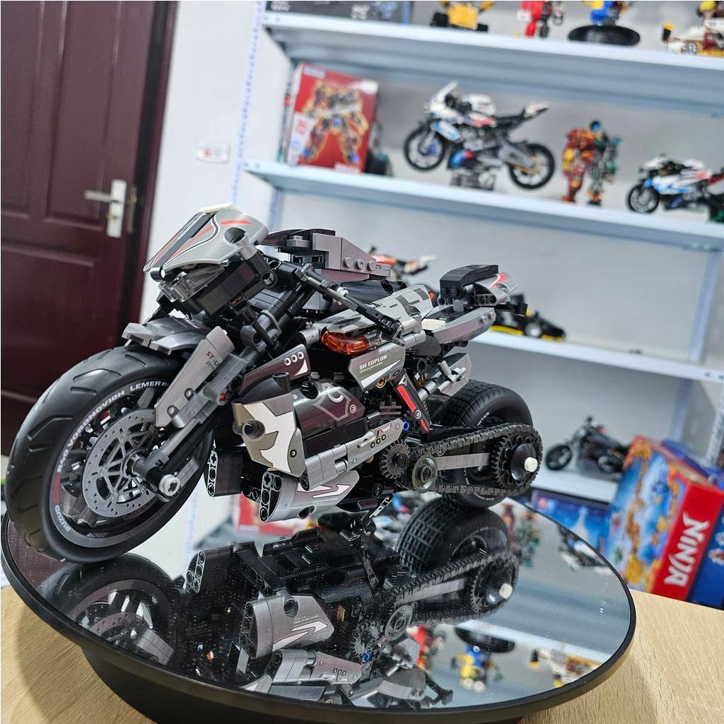 842 Chi Tiết/ Size 34cm/ Bộ Đồ Chơi Lắp Ráp Mô Hình Xe Máy Phân Khối Lớn, Lắp Ráp Xe Moto PKL kawasaki z1000, Xe Motor