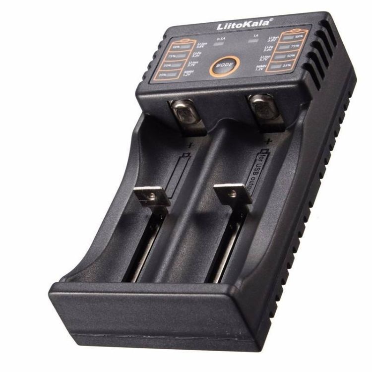 Bộ Sạc Pin Liitokala Lii-202, 2 khe sạc được nhiều loại Pin 26650, 22650, 18650, 18490, 18350, 17670, AA, AAA...
