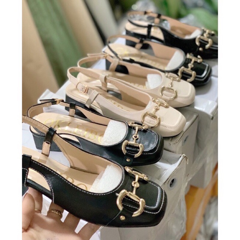 SANDAL KHUY NGANG GÓT VUÔNG 3P CÓ 3 MÀU