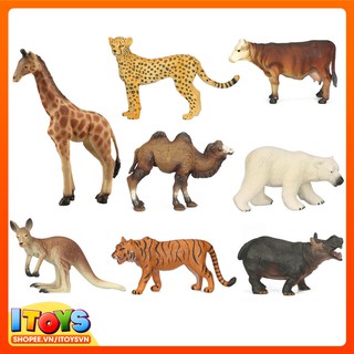 Mô hình con vật 9cm, đồ chơi mô hình con vật giúp trẻ nhận biết con vật. ITOYS