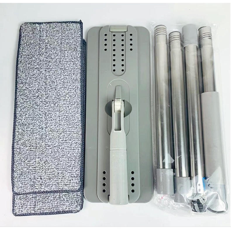 Cây lau nhà thay thế KHÔNG THÙNG VẮT cây inox có 2 miếng lau 33x12cm
