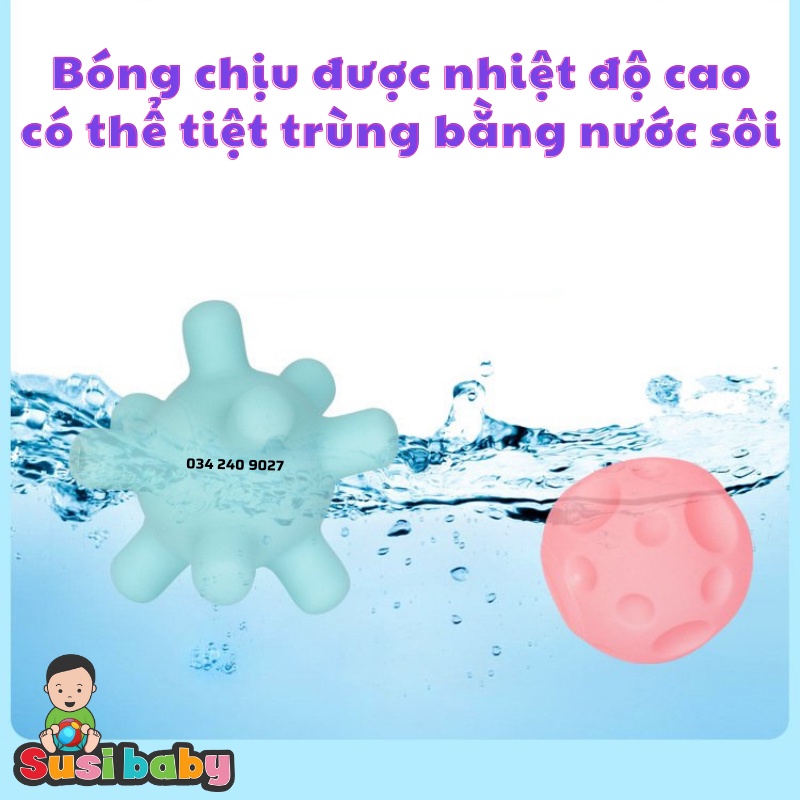 [KÈM QUÀ TẶNG] Bóng cao su tập cầm nắm cho bé - Bóng massa - Đồ chơi cho bé