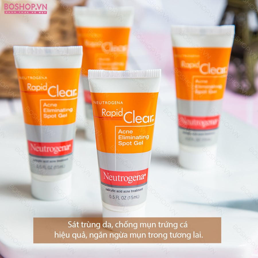 GEL CHẤM MỤN NEUTROGENA RAPID CLEAR ACNE ELIMINATING SPOT GEL 15ML CHÍNH HÃNG - 4922