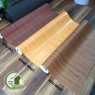 Giấy dán tường vân gỗ, khổ 1,2m có sẵn keo