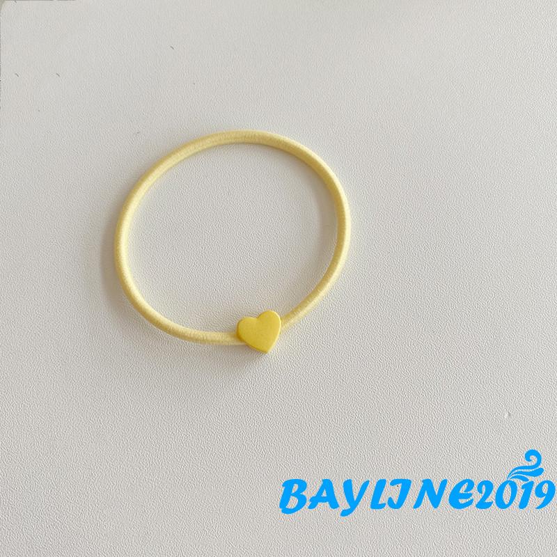 Dây buộc tóc trang trí họa tiết trái tim co giãn tốt độc đáo cho nữ