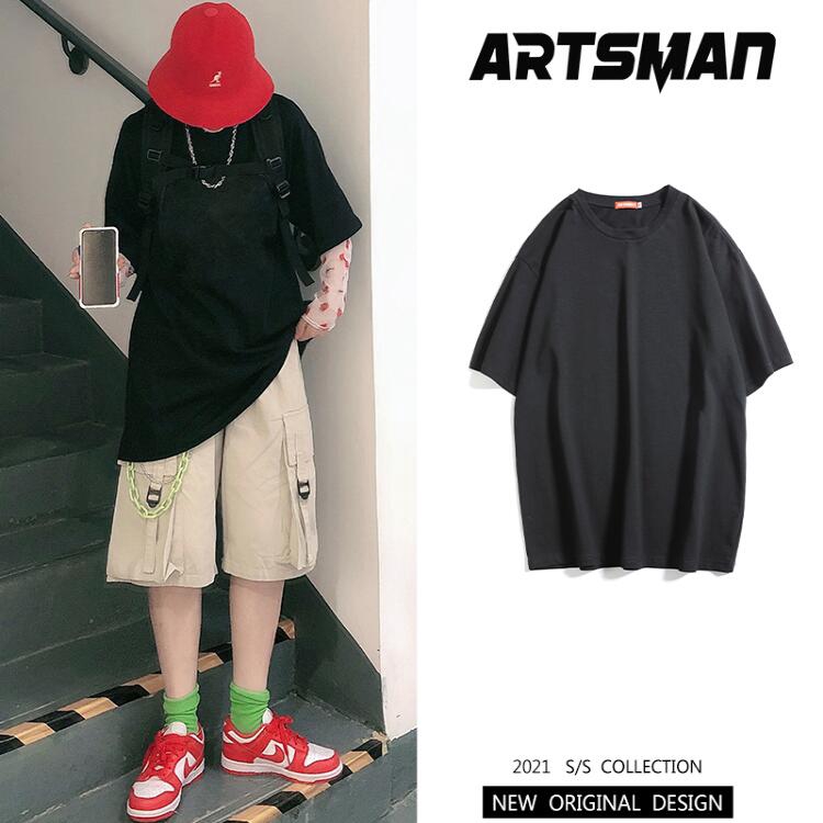 Áo thun nam tay ngắn dáng rộng màu trơn 10 màu thời trang size m-3xl