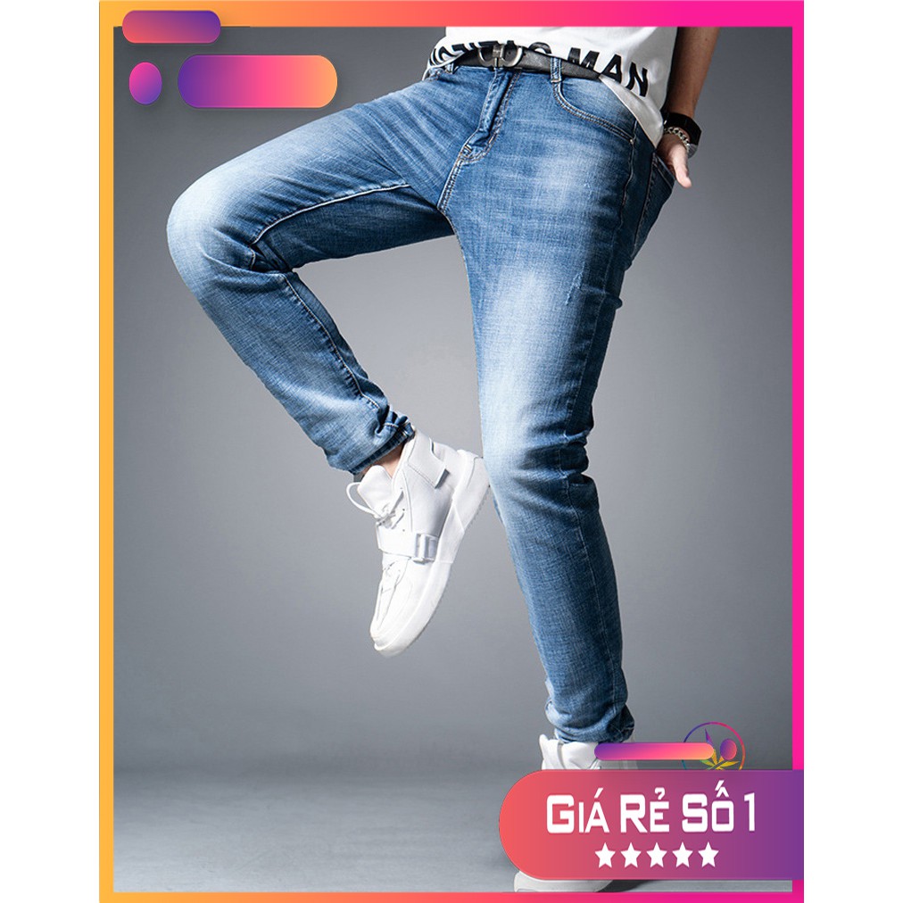 Quần Jean Nam Chất Bò BB09 Xanh Wash Cấp Trẻ Trung Cá Tính TÀ MÀ STORE - Bảo Hành Lỗi 1 Đổi 1 | BigBuy360 - bigbuy360.vn
