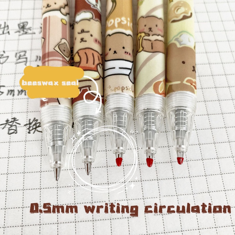 Bút Mực Gel Ngòi 0.5MM Họa Tiết Hoạt Hình Dễ Thương Cho Bé