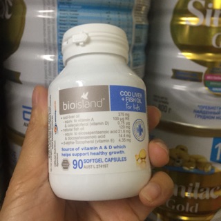 Kẹo viên dầu cá Bioisland cho bé, 90 viên