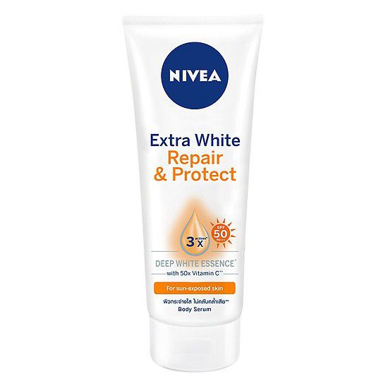 Serum Dưỡng Thể Nivea Hỗ Trợ Phục Hồi & Chống Nắng 180ml Extra White Repair & Protect Body Serum SPF50 PA+++