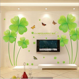 Decal dán tường cỏ 4 lá cho bé xl8107