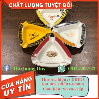 Gạt tàn cigar bằng sứ cao cấp loại 3 điếu (4 màu thêm sự lựa chọn)