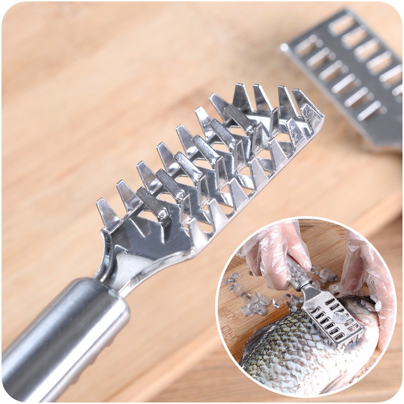 Dụng cụ đánh vảy cá tay cầm inox