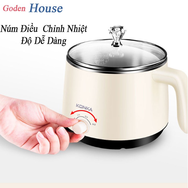 Nồi Điện Đa Năng KONKA Chính Hãng Dung Tích 1,5L Đa Chức Năng Có Thể Dùng Nấu Lẩu, Hầm Hoặc Rán Tiện Lợi