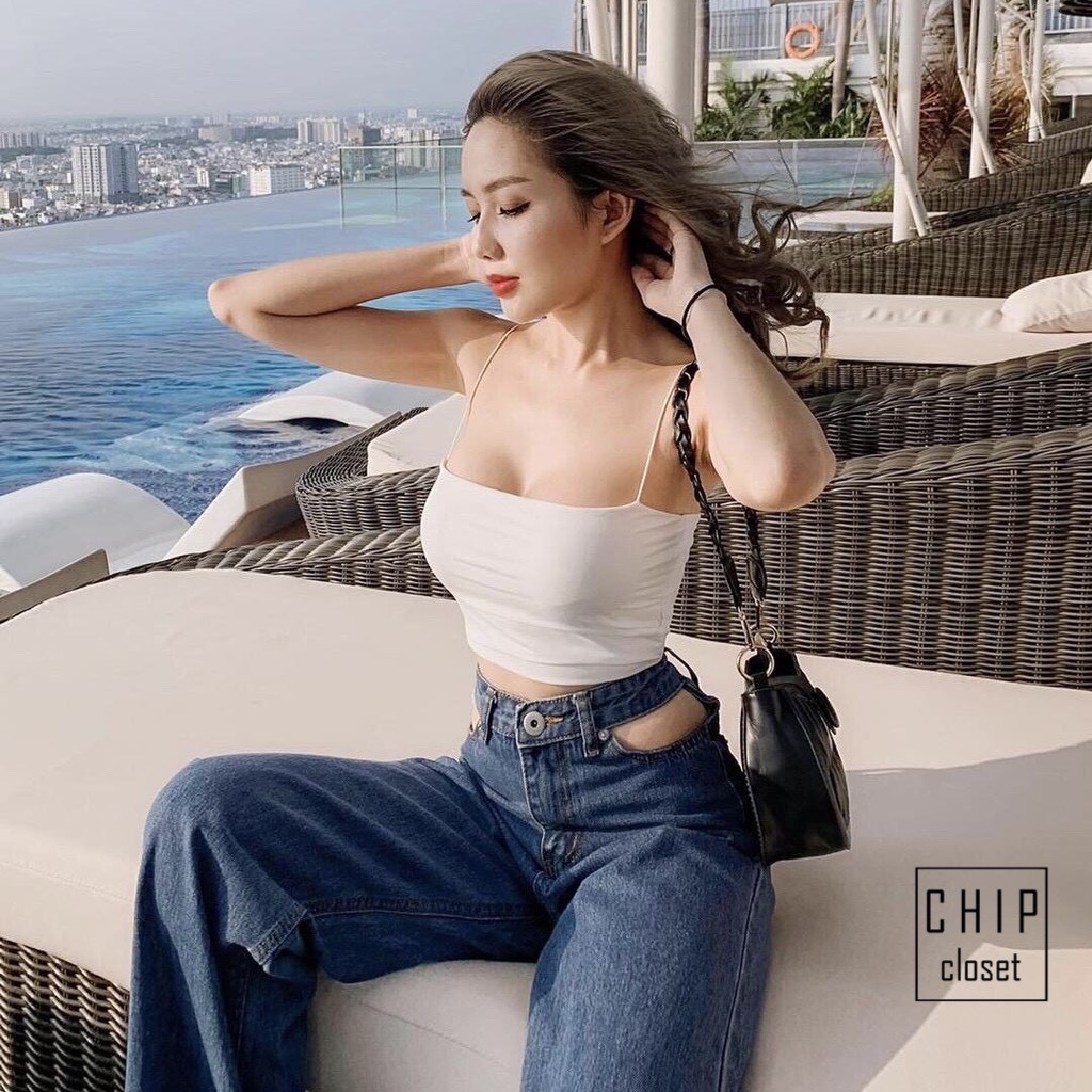 Áo 2 Dây Sợi Bún Thun Gân Siêu Đẹp 💖 Áo Hai Dây Croptop Tăm Siêu Hot Xinh Xắn HD001 | BigBuy360 - bigbuy360.vn