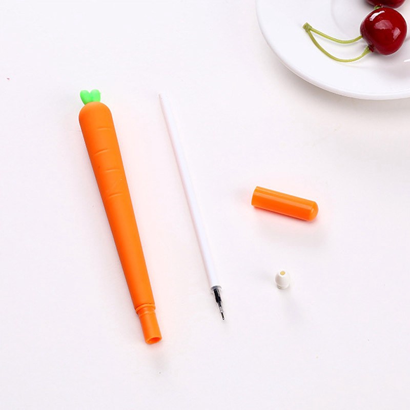 Bút mực gel ngòi 0.5mm hình củ cà rốt xinh xắn đáng yêu