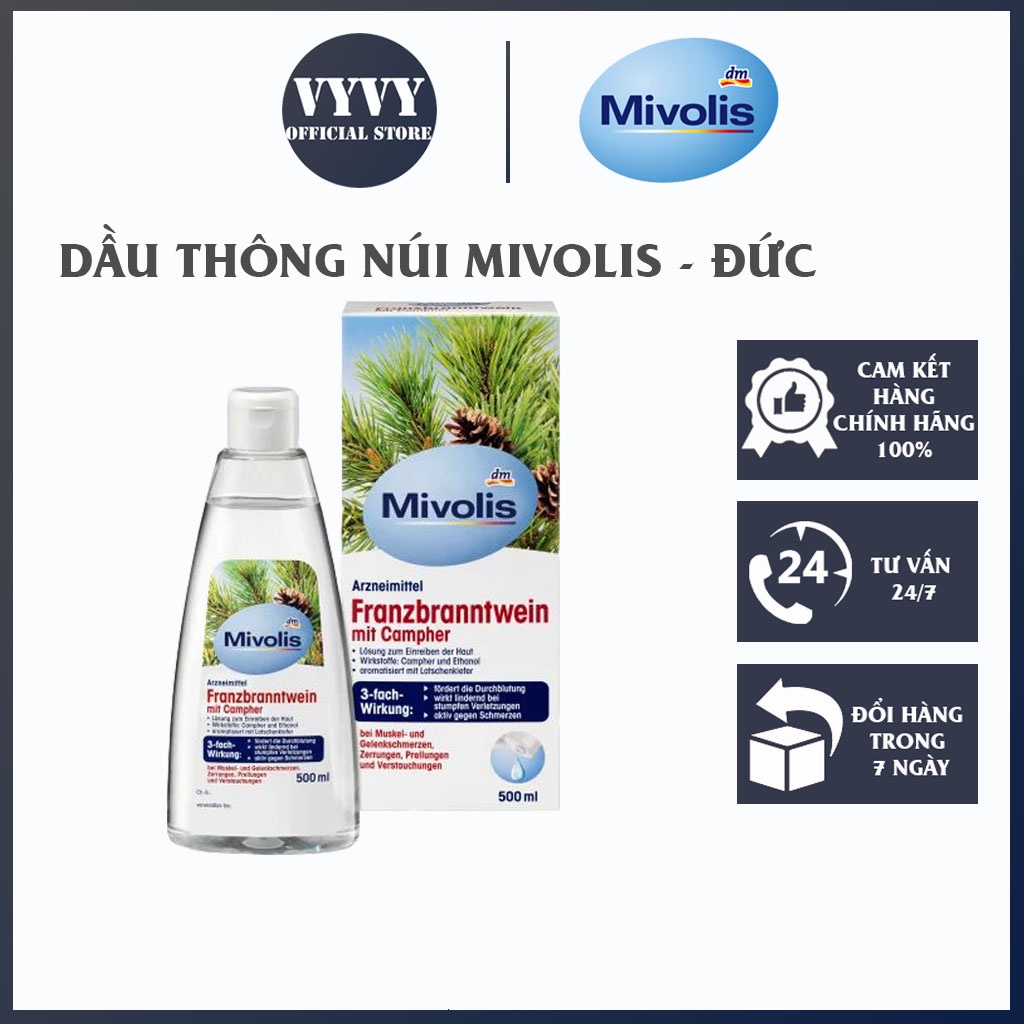 Dầu thông núi Mivolis, dầu xoa bóp giảm đau lưng, đau khớp, mỏi vai gáy - VyVy Store