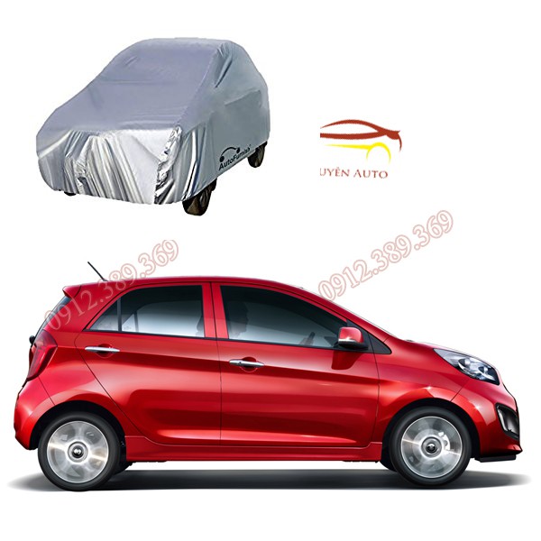 Bạt Phủ xe Ô Tô Chevrolet SPARK, MATIZ Chỗ Vải Dù OXFORD Siêu Bền, Bạt Trùm Xe Hơi Chống Nắng Mưa Bảo Vệ Xe