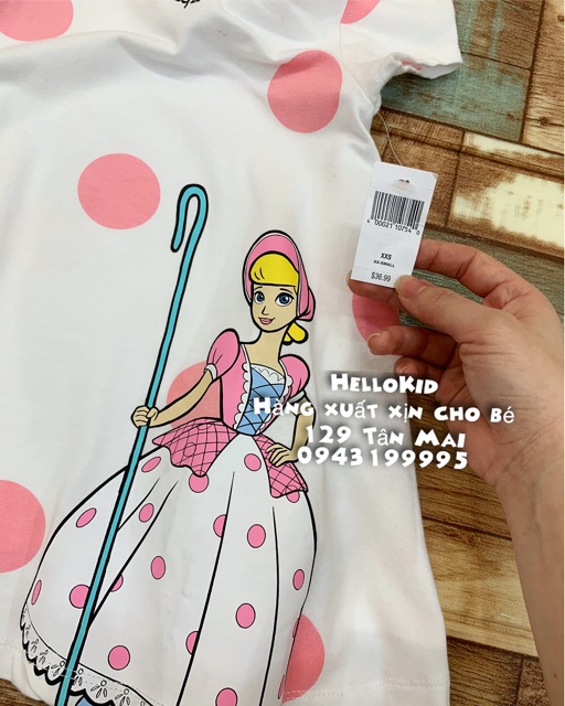 Váy cotton chấm bi công chúa