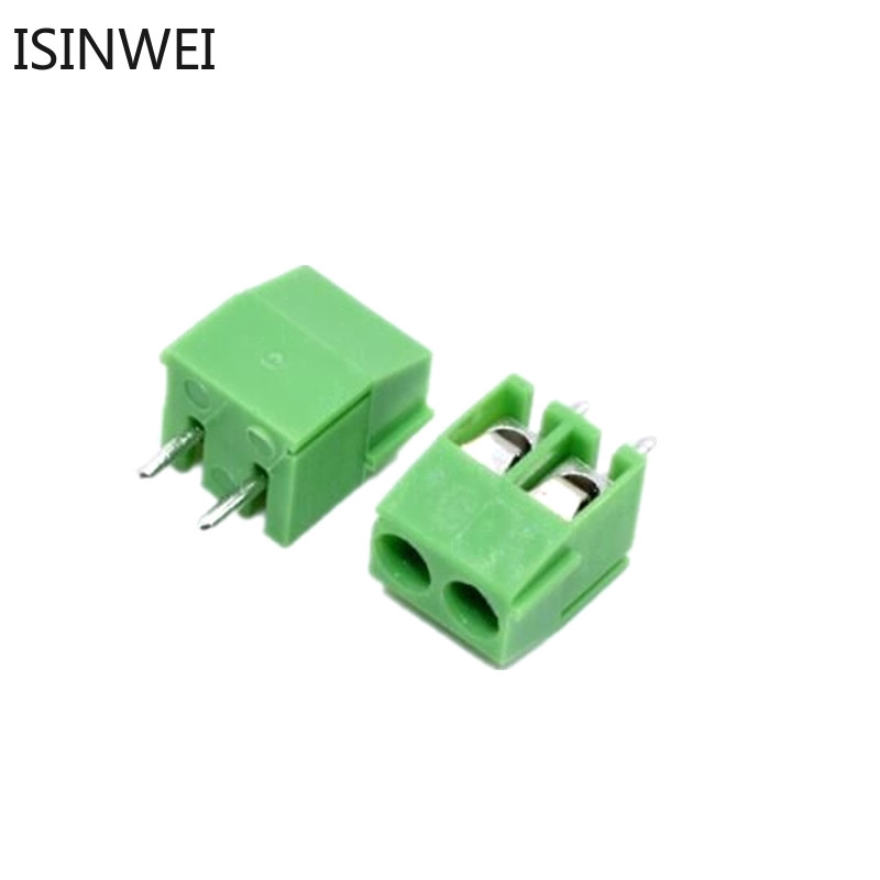 Set 10 đầu nối dây điện KF350 3.5mm 2P ​​3P PCB màu xanh lá cây