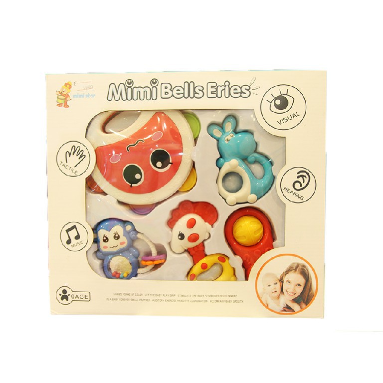 Túi đồ chơi xúc xắc lục lạc cho bé sơ sinh Toys House 776-1 - giúp bé phát triển thị giác - đồ chơi tiêu chuẩn Mỹ