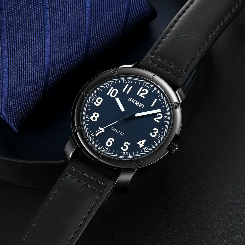 Đồng Hồ Quartz Dây Da SKMEI