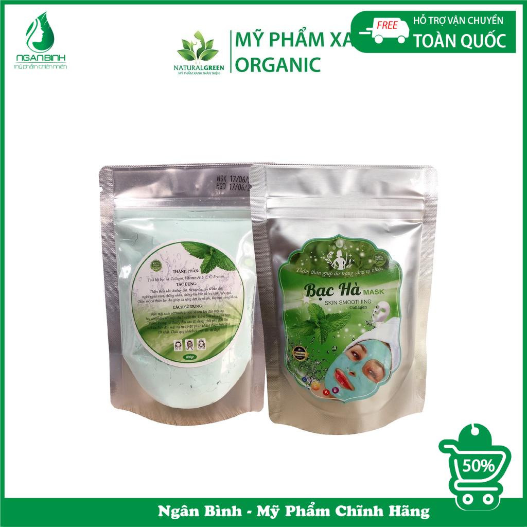 Mặt nạ mask bạc hà giúp trắng da, loại bỏ sắc tố, chống lão hóa, loại bỏ nếp nhăn